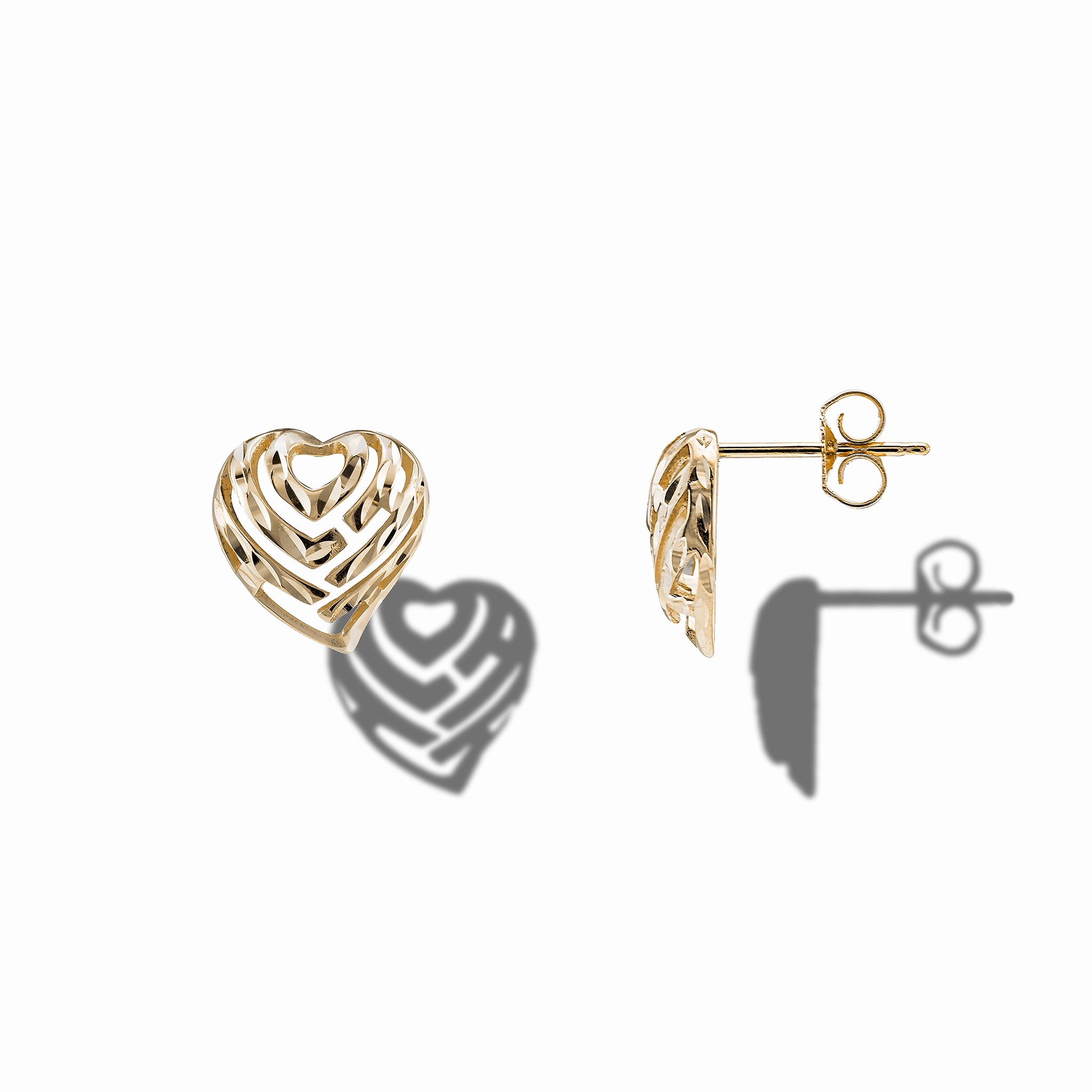 Aloha Heart Earrings in Gold - 11mm Playful Shine