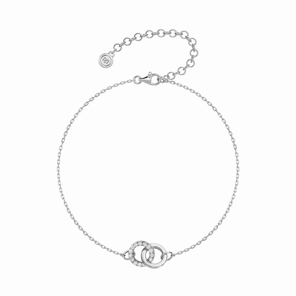 Radiant Shine Look Interlocking Dual Hoop Bracelet