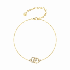 Interlocking Dual Hoop Bracelet Shine Piece Spark Moment