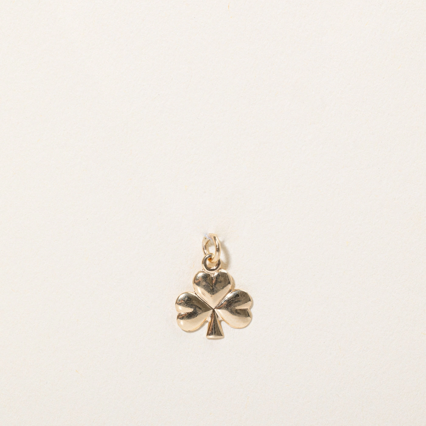 Irish 14k Yellow Gold Clover Leaf Charm Premium Look Signature Piece