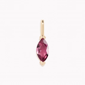 Gorgeous Finish Day Vibe July Birthstone Pendant 14k Gold - Pink Tourmaline