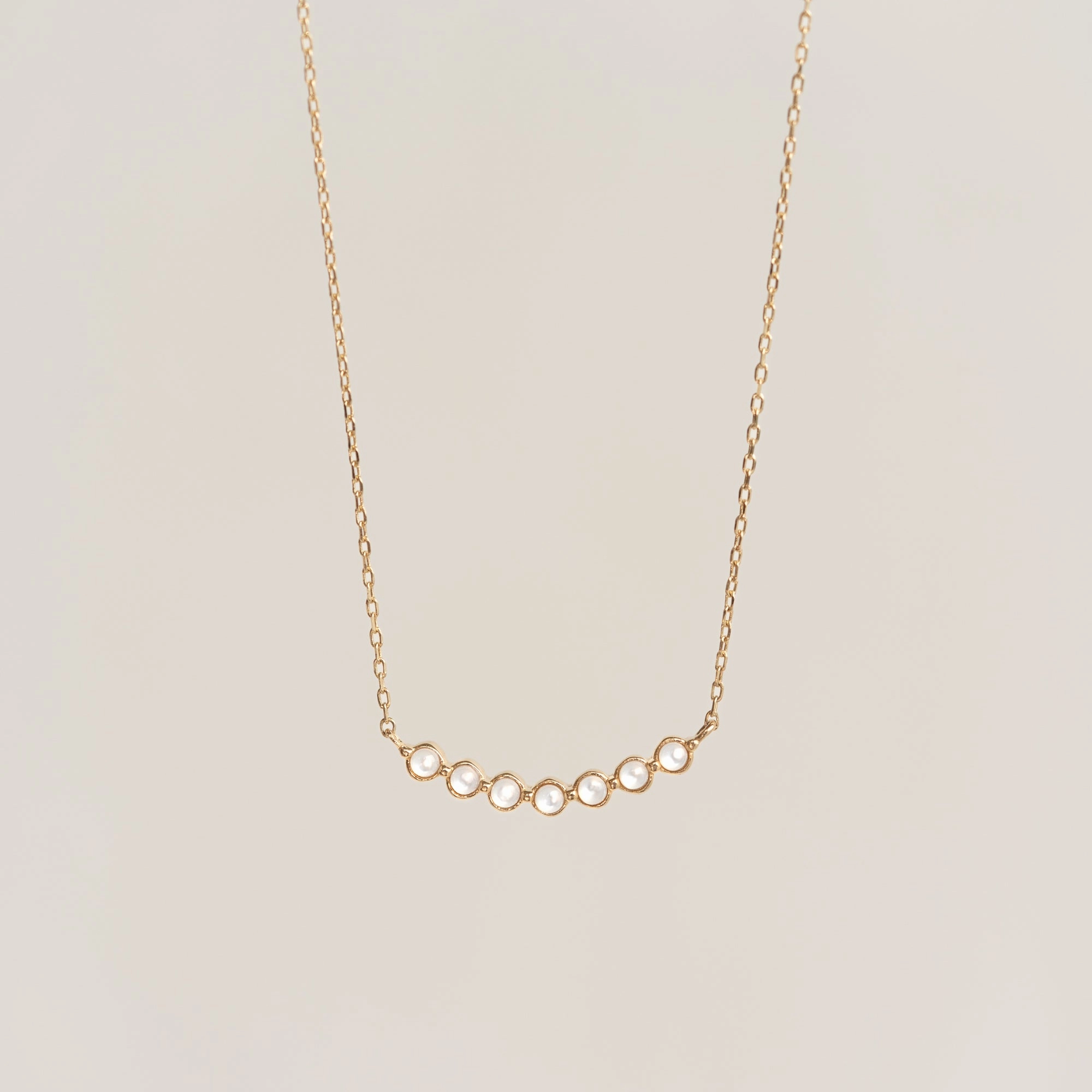 Glamorous Edge daily pick June Birthstone Necklace 14k Gold - Mother of Pearl