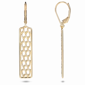 Kamohoali?i ?Iwa Bird Feather Earrings in Gold - 32mm Quiet Shine Engagement Style