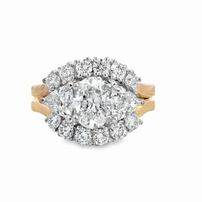 Chic Silhouette Style Match Kirkland Jewelry Estate | 14K Two-Tone Diamond Wedding Set