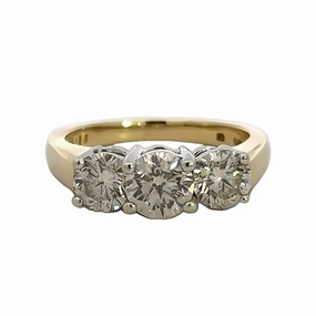 Kirkland Jewelry Estate | 14K Two-Tone Gold Engagement Ring All Day Spark