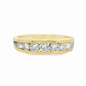 Refined Contour Kirkland Jewelry Estate | 14K Yellow Gold Channel Set Diamond Band