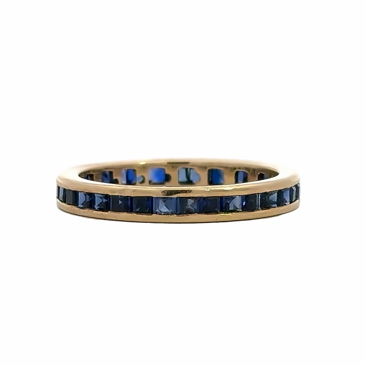 Timeless Set Kirkland Jewelry Estate | 14K Yellow Gold Channel Set Sapphire Band