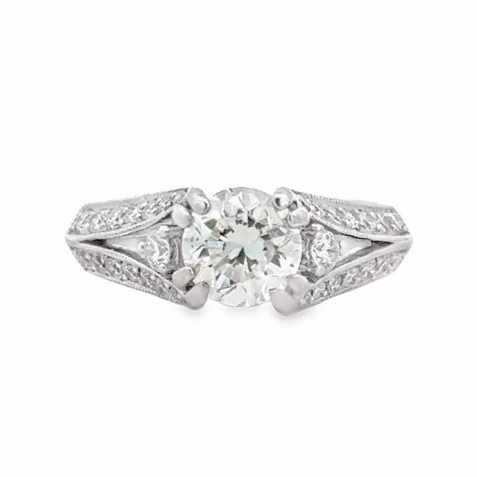 Trendy Form Occasion Ready Kirkland Jewelry Estate | 18K White Gold Engagement Ring
