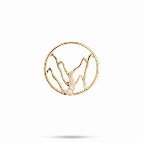 Luxury Line Ko?olau Waterfall Pendant in Gold with Diamonds - 20mm