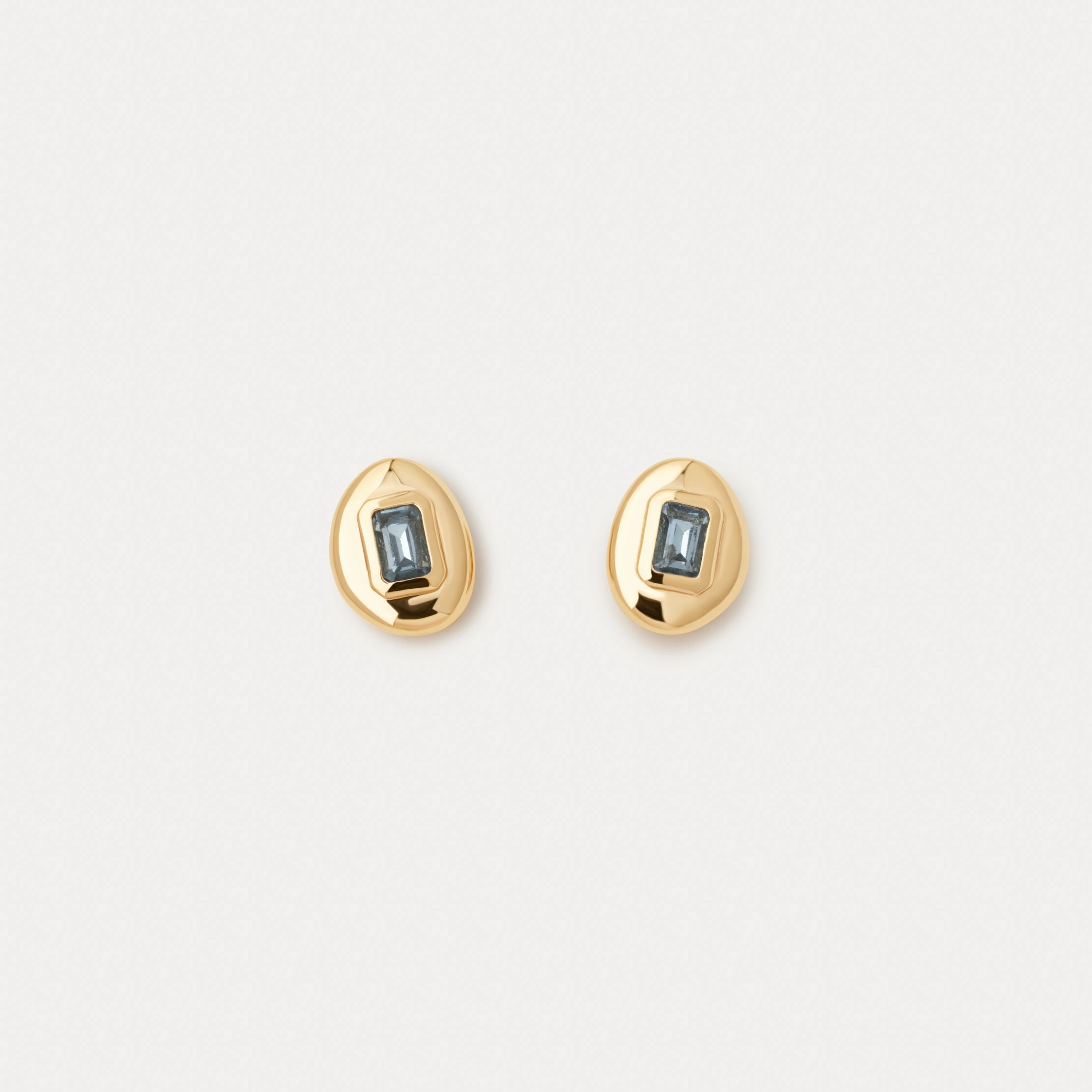 Lagoon Gem Studs Golden Light