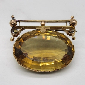 Wedding Gift Large Citrine Brooch | 65.40ct |