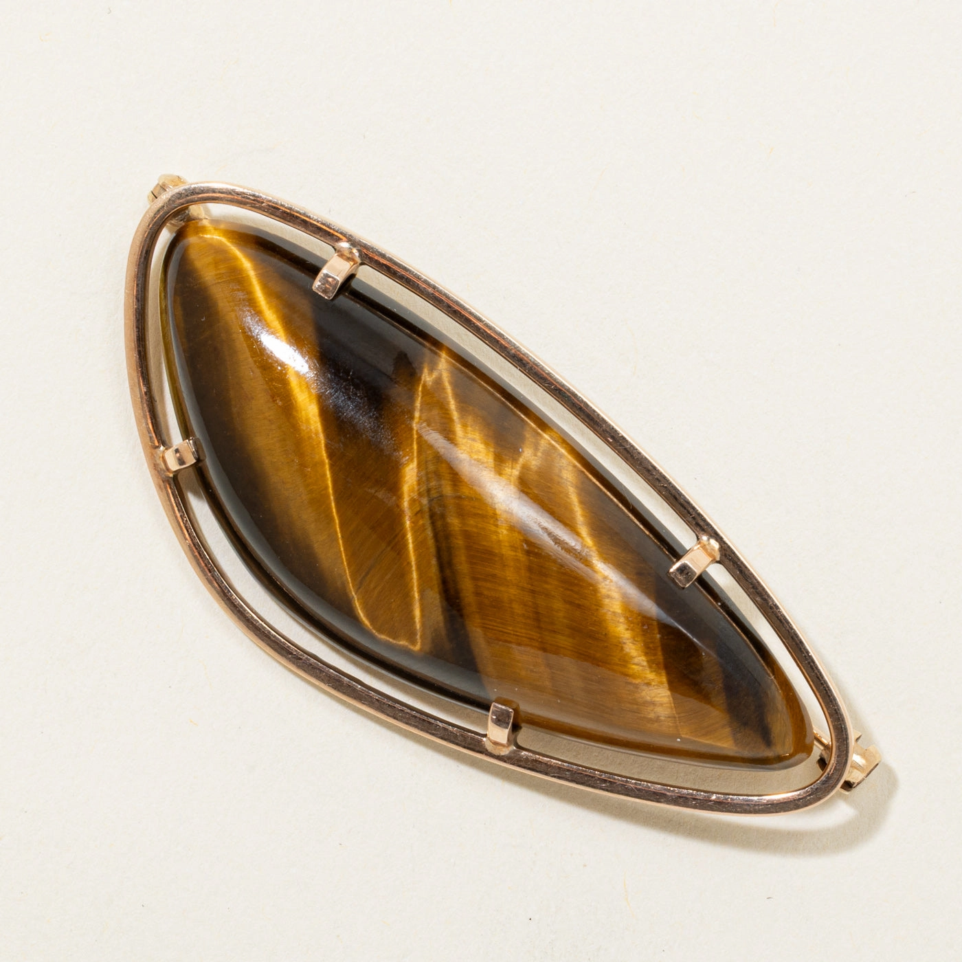 Large Tiger's Eye Brooch | 52.00ct Cultural Event
