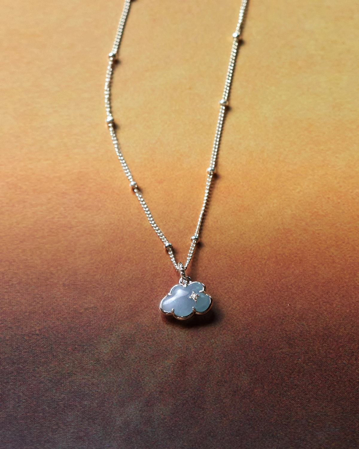 Aquamarine Cloud Charm Vintage Style