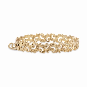 Delicate Vibe Casual Chic Living Heirloom Hinge Bracelet in Gold - 10mm