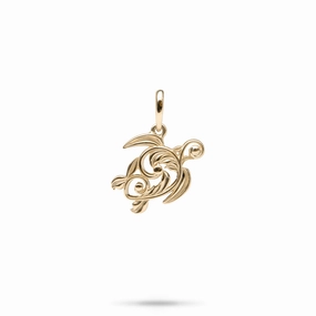Modern Detail Living Heirloom Honu Pendant in Gold - 16mm
