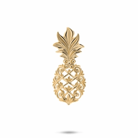 Living Heirloom Pineapple Pendant in Gold - 30mm Soft Contrast fashion charm