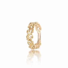 Living Heirloom Ring in Gold with Diamonds - 6mm Glow Ready