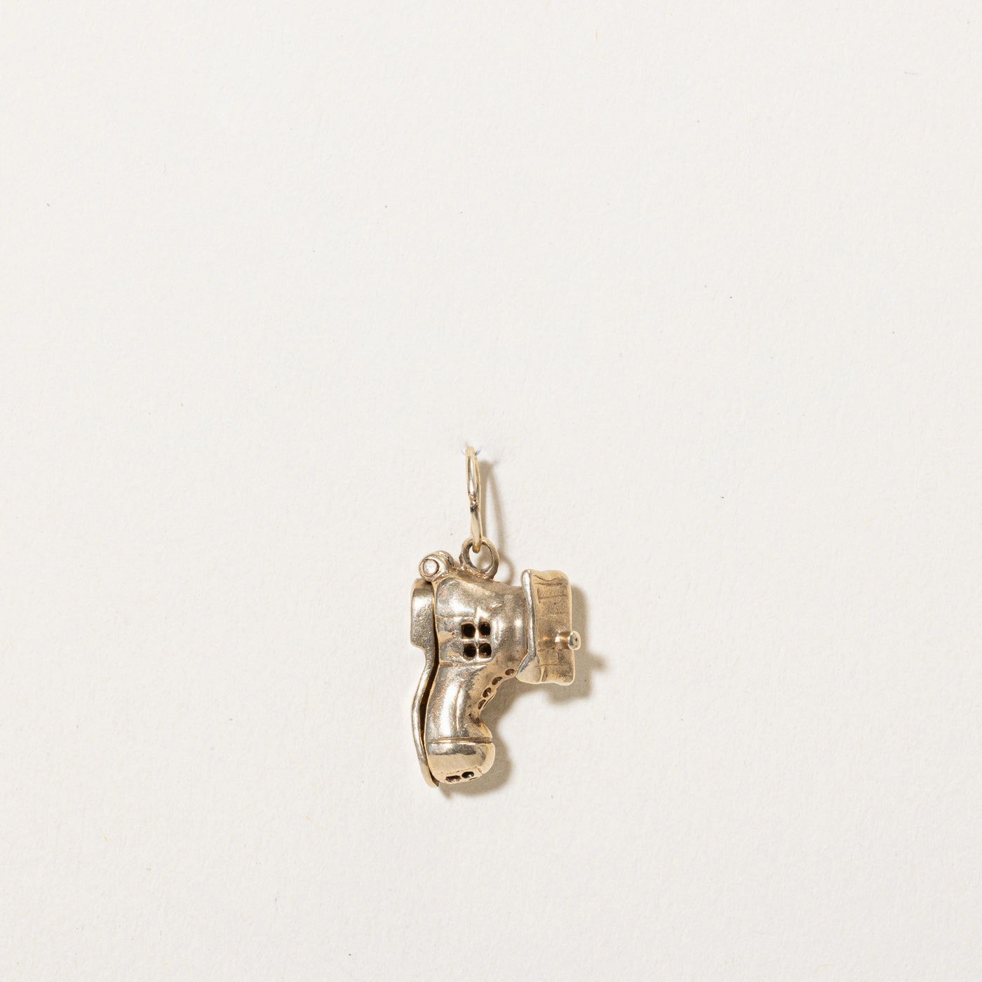 10k Yellow Gold Nursery Rhyme Shoe Charm Modern Minimal