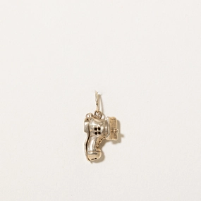 10k Yellow Gold Nursery Rhyme Shoe Charm Modern Minimal