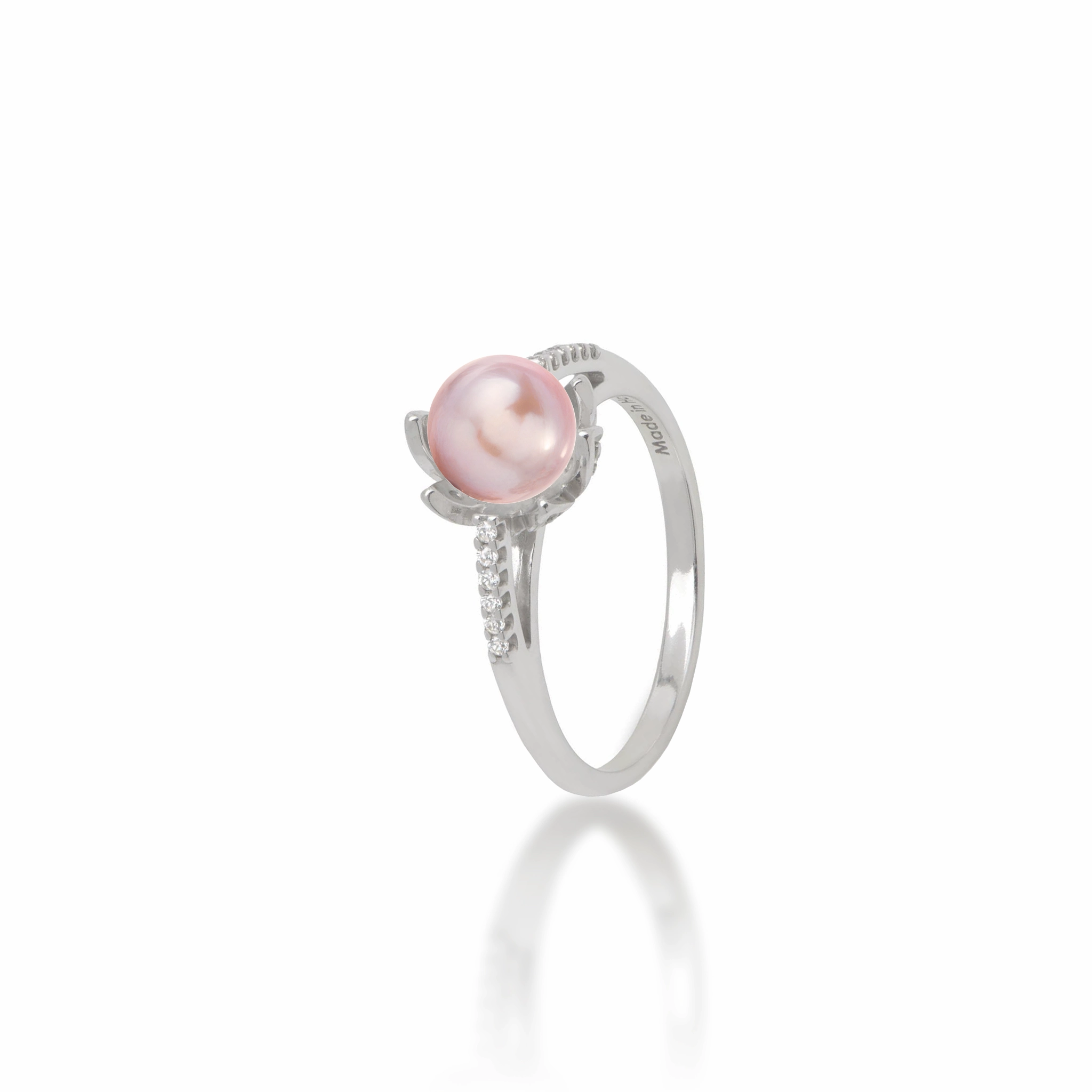Gala Look Work Day Style Pick A Pearl Pua Ring in Sterling Silver with Cubic Zirconia