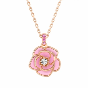 Weekend Accent Daytime Look ??Blossom of Compassion?? Breast Cancer Awareness Pendant Necklace