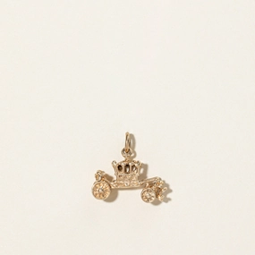 Signature Accent Everyday Layer 10k Yellow Gold Horse Carriage Charm