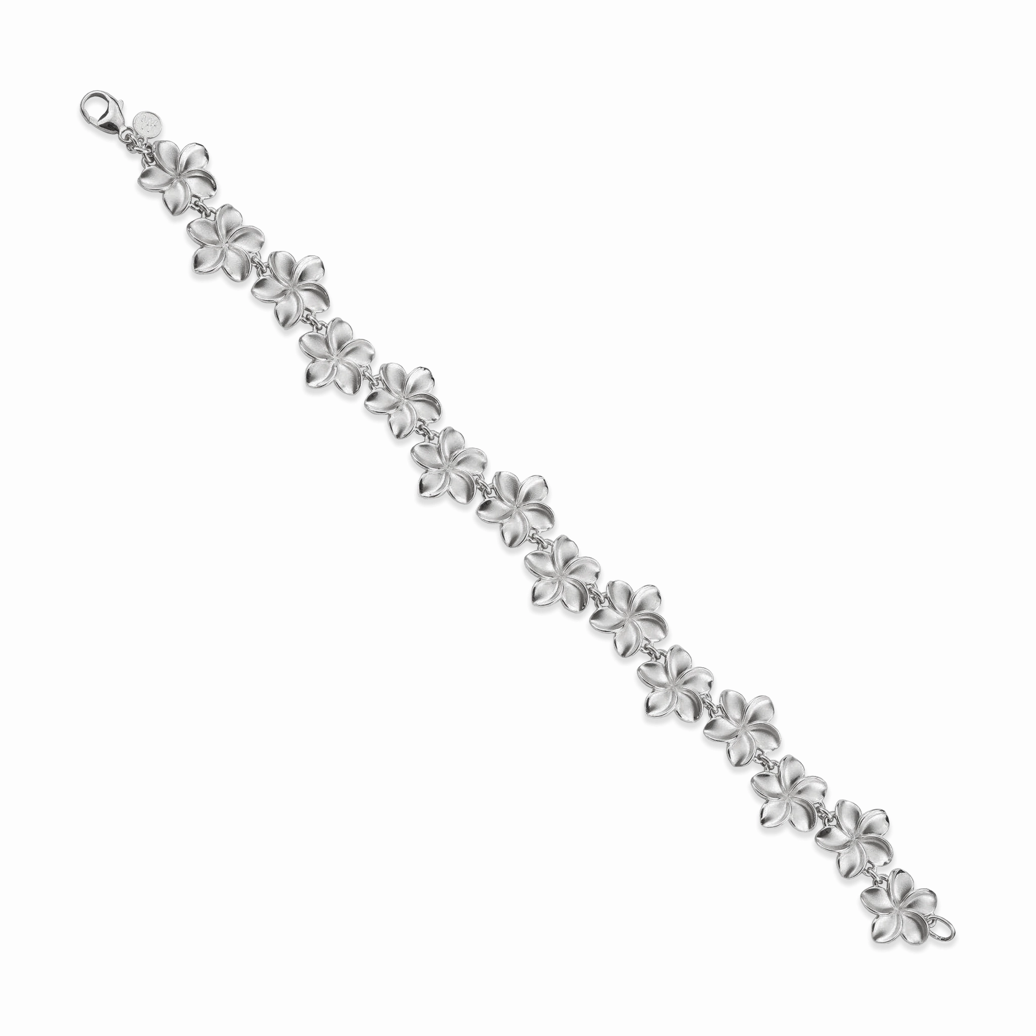 Bridal Choice 7.75-8" Plumeria Bracelet in Sterling Silver - 13mm