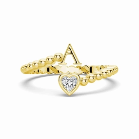 Effortless Design Lab Grown Diamond Personalized Initial Promise Ring