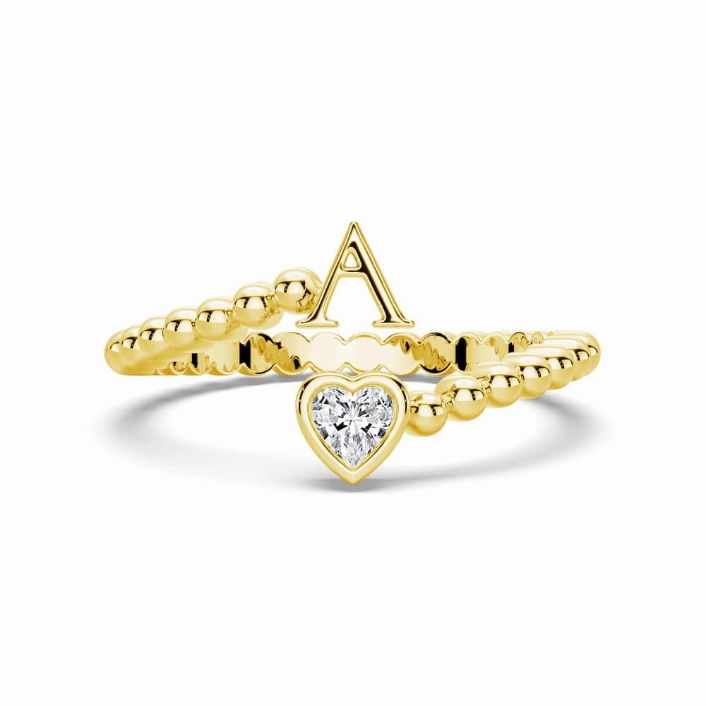 Effortless Design Lab Grown Diamond Personalized Initial Promise Ring