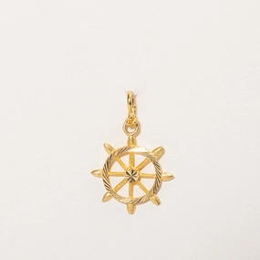 Wedding Ready 21k Yellow Gold Ship Helm Charm