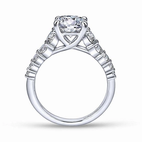 Reverse Tapered Prong Set Round Diamond Ring .69cttw 486A Everyday Look