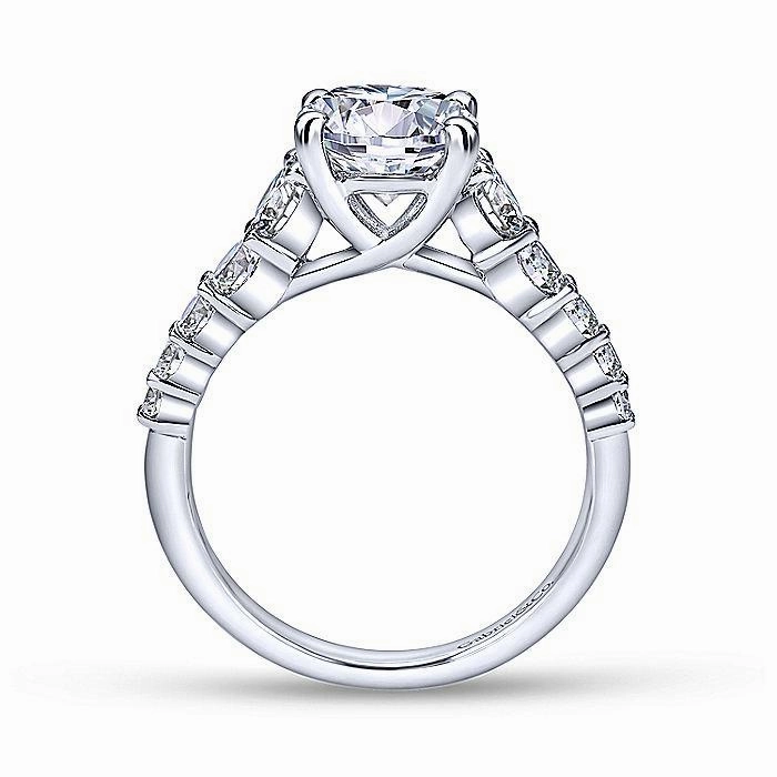 Reverse Tapered Prong Set Round Diamond Ring .69cttw 486A Trendy Expression Vintage Trinket