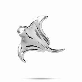 Understated Style Classic Appeal Manta Ray Pendant in Sterling Silver - 30mm