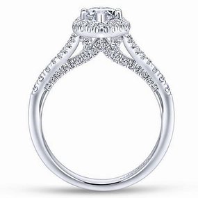 Marquise Shaped Halo Split Shank Diamond Ring .63 Cttw 377A Youth Gift