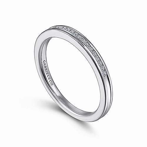 Classic Mark 20-Stone Channel Set Diamond Band 14K White Gold