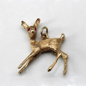 1967 London 10k Gold Deer Pendant Refined Shine Effortless Shine