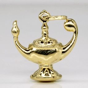 18k Yellow Gold Lamp Charm Fresh Feature