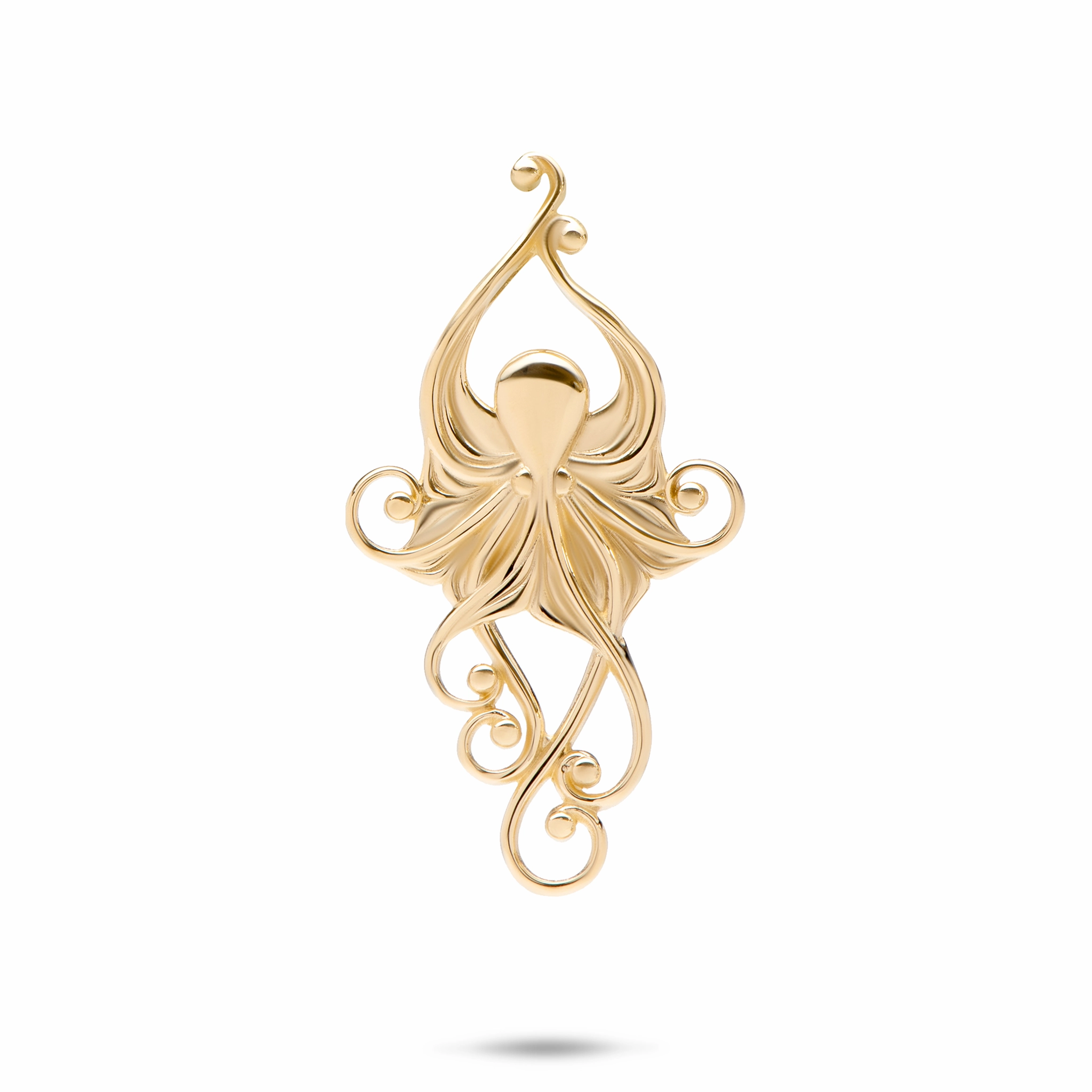Living Heirloom Octopus Pendant in Gold - 36mm Glam Style