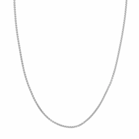 Bold Detailing Sterling Silver 2.25mm Wheat Chain with Lobster Lock