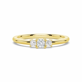 Crisp Finish Artisan Accent True Love Princess Lab Grown Diamond Promise Ring