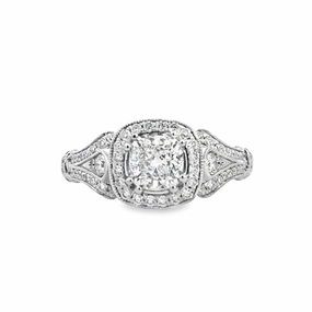 Kirkland Jewelry Estate | 14K White Gold Diamond Engagement Ring Flawless Look