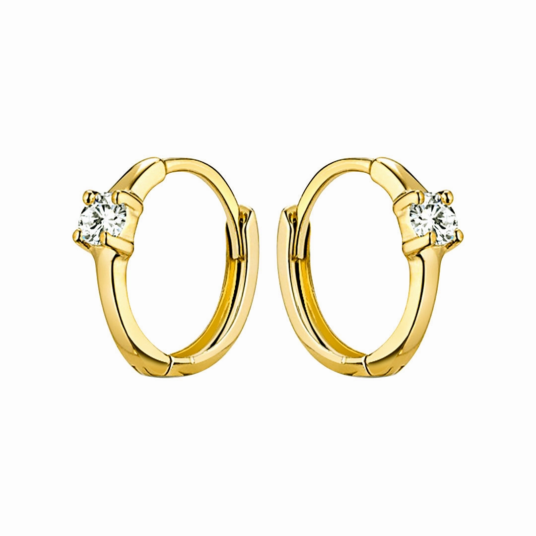 Gleaming Touch Moissanite Huggie Hoop Earrings