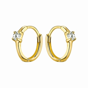 Gleaming Touch Moissanite Huggie Hoop Earrings