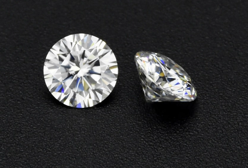 Daily Essential Moissanite Loose Stone DEF Color VVS White Round Eight Hearts Eight Arrows