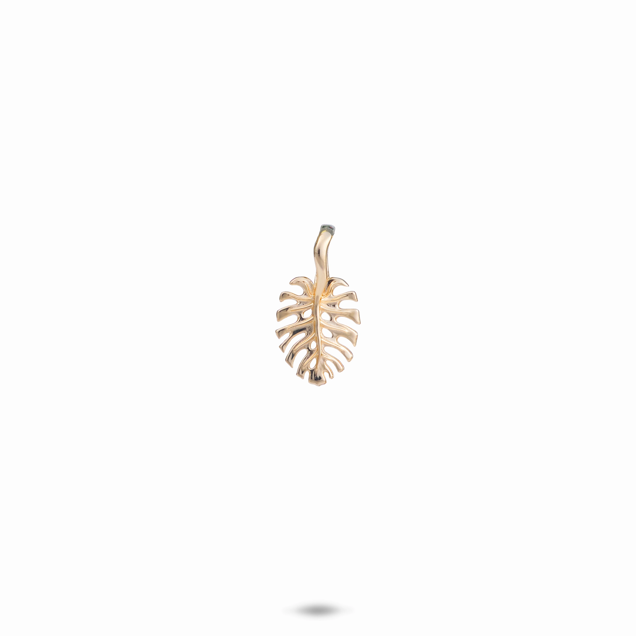 Finest Finish Luxury Finish Monstera Pendant in Gold - 13.5mm
