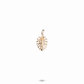 Monstera Pendant in Gold - 13.5mm Event Style Glow Accent