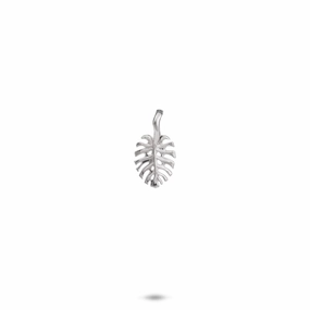 Monstera Pendant in White Gold - 13.5mm Fashion Fit Dreamy Mood