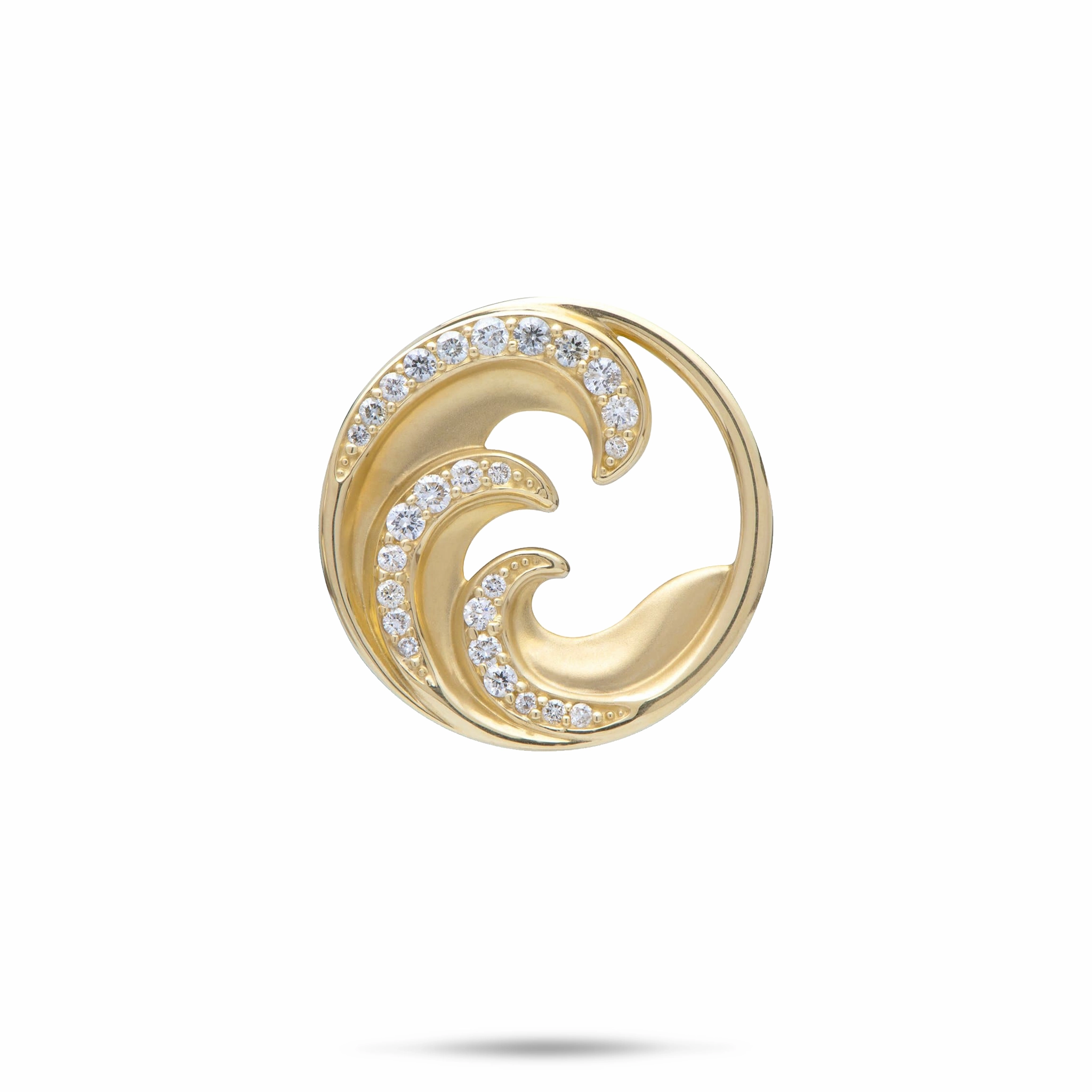 Graceful Fit Nalu Pendant in Gold with Diamonds - 22mm