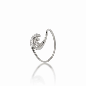 Nalu Ring in White Gold with Diamonds - 12mm Sweet Spark Allure Detail