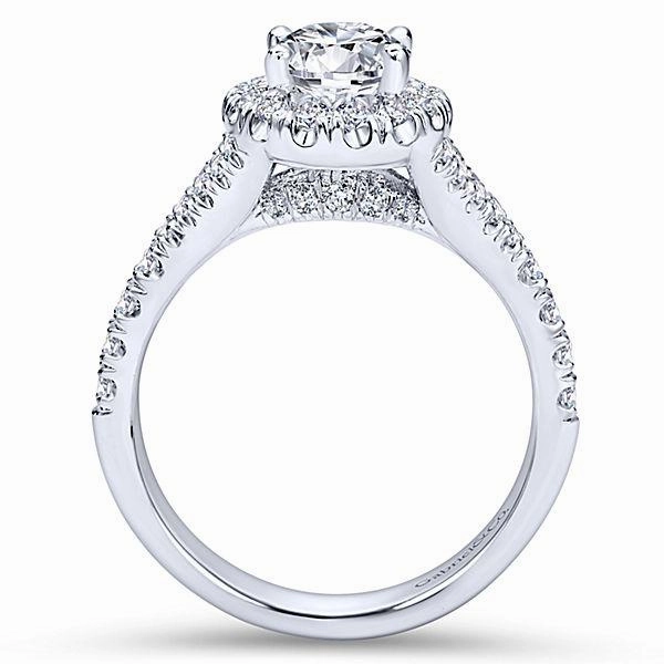 Oval Halo Subtle Split Shank Diamond Ring .67 Cttw 475A Stylish Creation Meaningful Statement